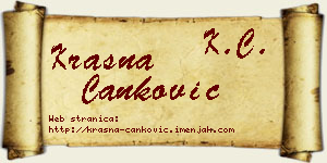 Krasna Čanković vizit kartica